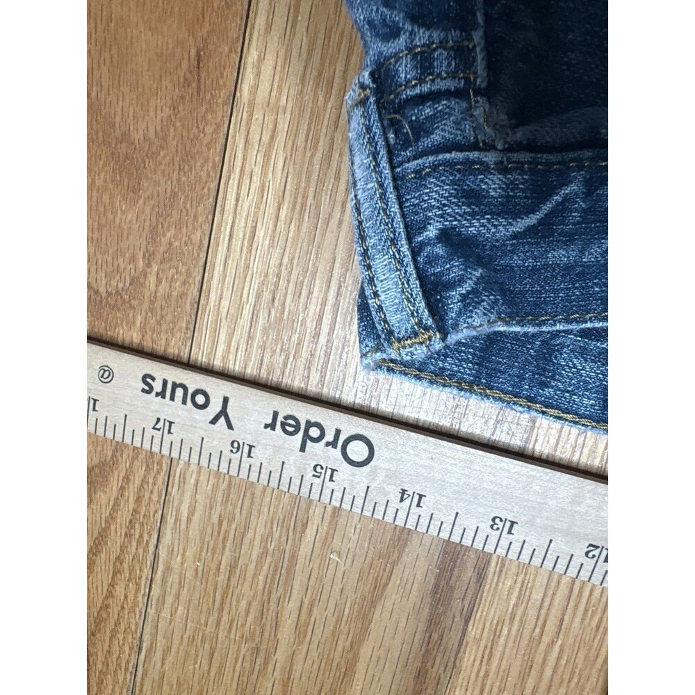 Levis 505 Jeans Men 32x32 Regular Fit Straight Classic Denim Medium Wash Blue - Picture 9 of 9